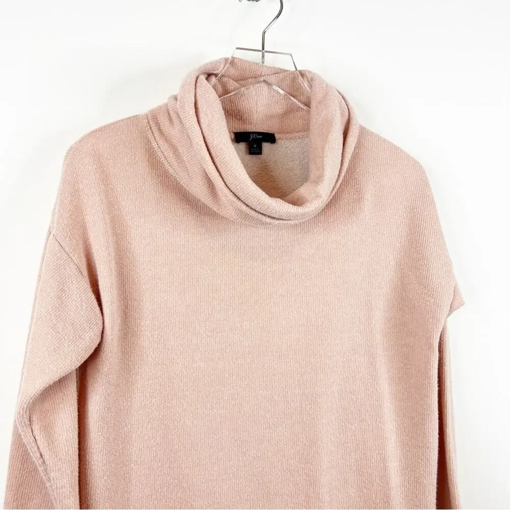 J.Crew Women Funnel Neck Pullover Sweatshirt S Pink